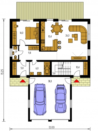 Mirror image | Floor plan of ground floor - PREMIER 157